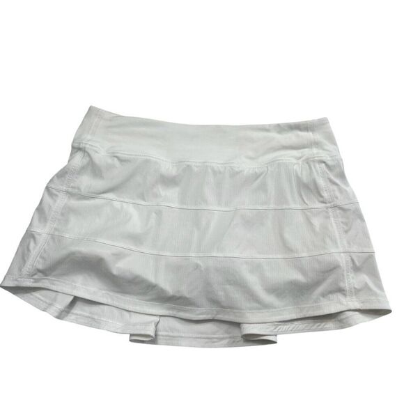 Lululemon Pace Rival Skirt 4 Way Stretch 13" White Size 8 - Picture 1 of 9